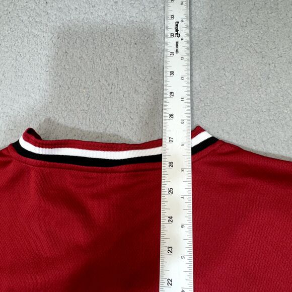 Team Canada Hockey Jersey Mens Small Red Teepee Maple Leaf V Neck Spell Out Logo - Picture 16 of 16